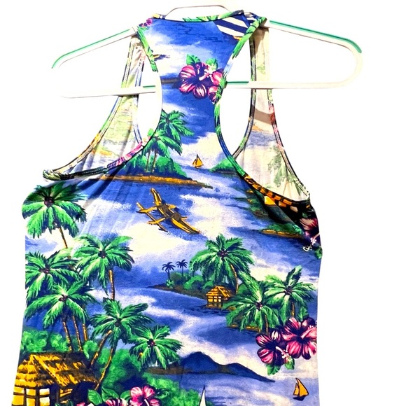 Tommy Bahama Blue Tropical Print Dress - Picture 6 of 9